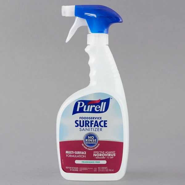 PURELL® Purell 3341-06-RTL 1 Qt. / 32 Oz. Fragrance Free Foodservice Surface Sanitizer 2 PURELL® Purell 3341-06-RTL 1 Qt. / 32 Oz. Fragrance Free Foodservice Surface Sanitizer - Image 2
