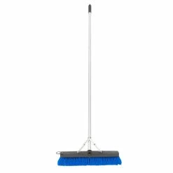 Carlisle 3621961814 Sweep Complete 18" Push Broom With Blue Unflagged Bristles And 60" Handle With Squeegee -GOJO Sale Online 1122685
