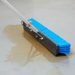 Carlisle 3621962414 Sweep Complete 24" Push Broom With Blue Unflagged Bristles And 60" Handle With Squeegee -GOJO Sale Online 1122817