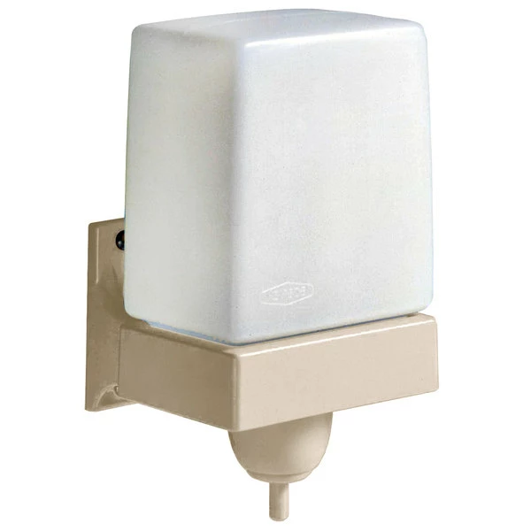 Bobrick ClassicSeries B-156 LiquidMate Wall-Mounted 24 Oz. Soap Dispenser With Beige ABS Mounting Bracket 1 Bobrick ClassicSeries B-156 LiquidMate Wall-Mounted 24 Oz. Soap Dispenser With Beige ABS Mounting Bracket