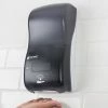 San Jamar SHF900TBK Rely Pearl Black Hybrid Touchless Foam Soap Dispenser - 5 1/2" X 4" X 12" -GOJO Sale Online 1375561