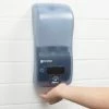 San Jamar SH900TBL Rely Arctic Blue Hybrid Touchless Soap, Sanitizer, And Lotion Dispenser - 5 1/2" X 4" X 12" 3 San Jamar SH900TBL Rely Arctic Blue Hybrid Touchless Soap, Sanitizer, And Lotion Dispenser - 5 1/2" X 4" X 12" -GOJO Sale Online 1394974
