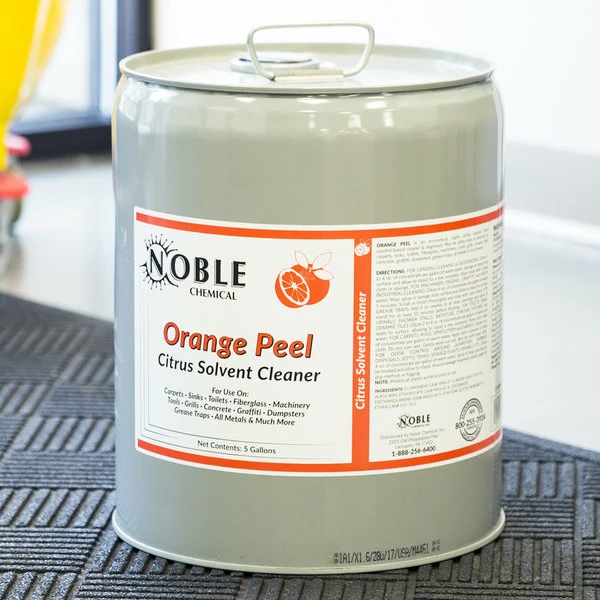 Noble Chemical 5 Gallon / 640 Oz. Orange Peel Citrus Solvent Cleaner 1 Noble Chemical 5 Gallon / 640 Oz. Orange Peel Citrus Solvent Cleaner
