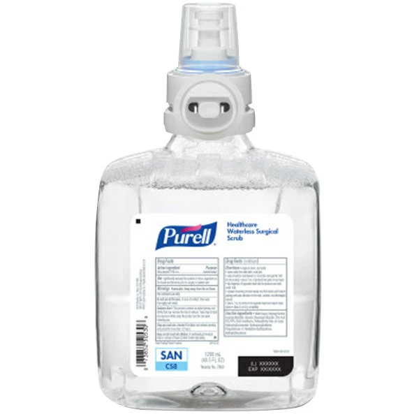 Purell® 7869-02 Healthcare CS8 1200 ML Waterless Surgical Scrub Hand Sanitizer Gel - 2/Case 1 Purell® 7869-02 Healthcare CS8 1200 ML Waterless Surgical Scrub Hand Sanitizer Gel - 2/Case