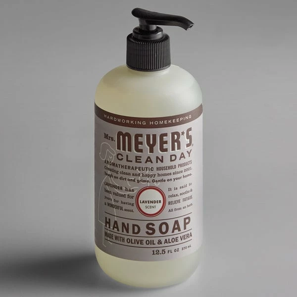 Mrs. Meyer's® Mrs. Meyer's Clean Day 651311 12.5 Oz. Lavender Scented Hand Soap With Pump - 6/Case 2 Mrs. Meyer's® Mrs. Meyer's Clean Day 651311 12.5 Oz. Lavender Scented Hand Soap With Pump - 6/Case - Image 2