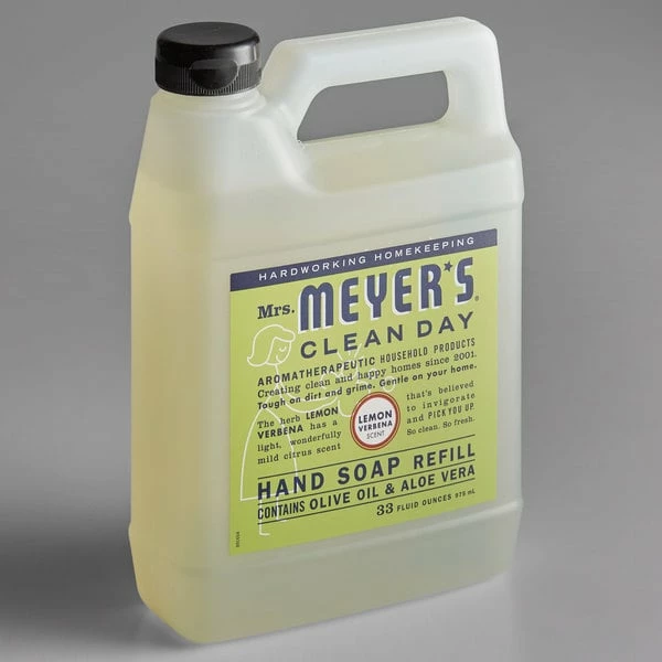 Mrs. Meyer's® Mrs. Meyer's Clean Day 651327 33 Oz. Lemon Verbena Scented Hand Soap Refill - 6/Case 2 Mrs. Meyer's® Mrs. Meyer's Clean Day 651327 33 Oz. Lemon Verbena Scented Hand Soap Refill - 6/Case - Image 2