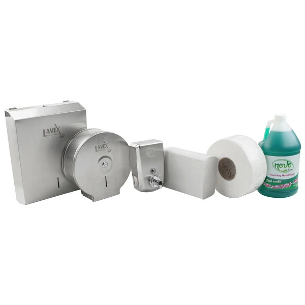 Lavex Janitorial Restroom Dispenser Kit With Foaming Hand Soap 1 Lavex Janitorial Restroom Dispenser Kit With Foaming Hand Soap
