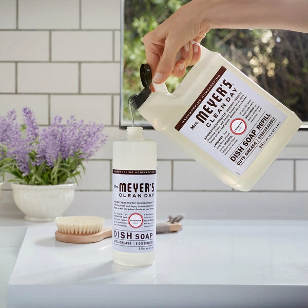 Mrs. Meyer's® Mrs. Meyer's Clean Day 347543 48 Oz. Lavender Scented Dish Soap Refill - 6/Case 1 Mrs. Meyer's® Mrs. Meyer's Clean Day 347543 48 Oz. Lavender Scented Dish Soap Refill - 6/Case