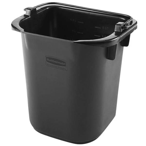 Rubbermaid 1857378 5 Qt. Black Heavy Duty Pail 1 Rubbermaid 1857378 5 Qt. Black Heavy Duty Pail