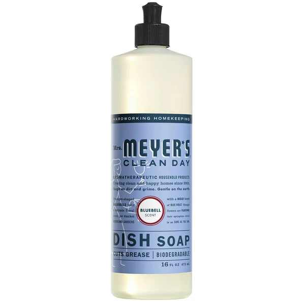 Mrs. Meyer's® Mrs. Meyer's Clean Day 347639 16 Oz. Bluebell Scented Dish Soap - 6/Case 1 Mrs. Meyer's® Mrs. Meyer's Clean Day 347639 16 Oz. Bluebell Scented Dish Soap - 6/Case