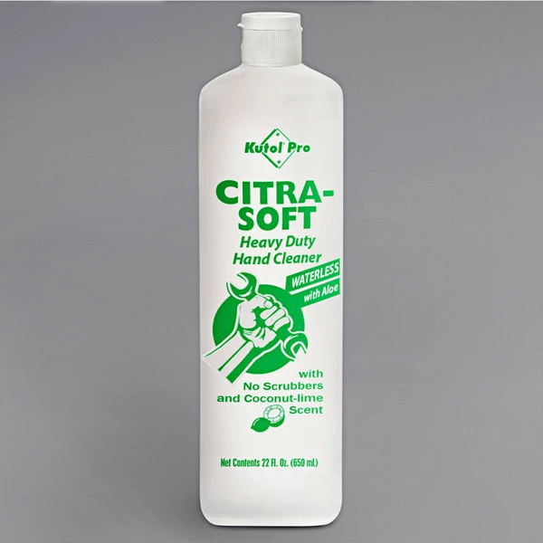 Kutol Pro 2384 Citra-Soft Coconut-Lime Scented Heavy-Duty Waterless Hand Cleaner 22 Oz. Squeeze Bottle - 12/Case 1 Kutol Pro 2384 Citra-Soft Coconut-Lime Scented Heavy-Duty Waterless Hand Cleaner 22 Oz. Squeeze Bottle - 12/Case