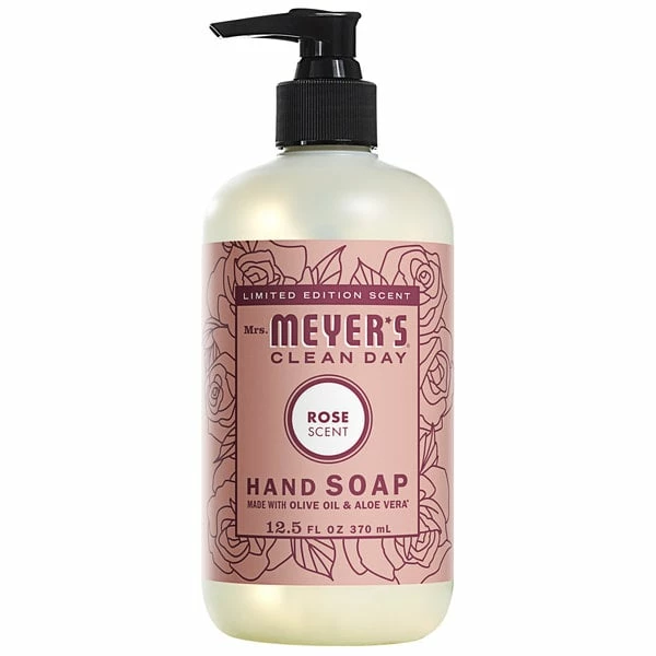 Mrs. Meyer's® Mrs. Meyer's Clean Day 316561 12.5 Oz. Rose Scented Hand Soap With Pump - 6/Case 1 Mrs. Meyer's® Mrs. Meyer's Clean Day 316561 12.5 Oz. Rose Scented Hand Soap With Pump - 6/Case