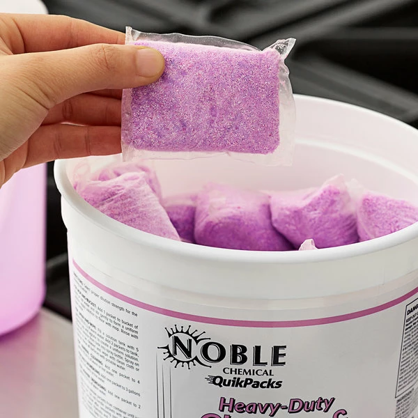 Noble Chemical QuikPacks 1.5 Oz. Heavy Duty Cleaner And Degreaser Packs 36 Count Tub 4 Noble Chemical QuikPacks 1.5 Oz. Heavy Duty Cleaner And Degreaser Packs 36 Count Tub - Image 4