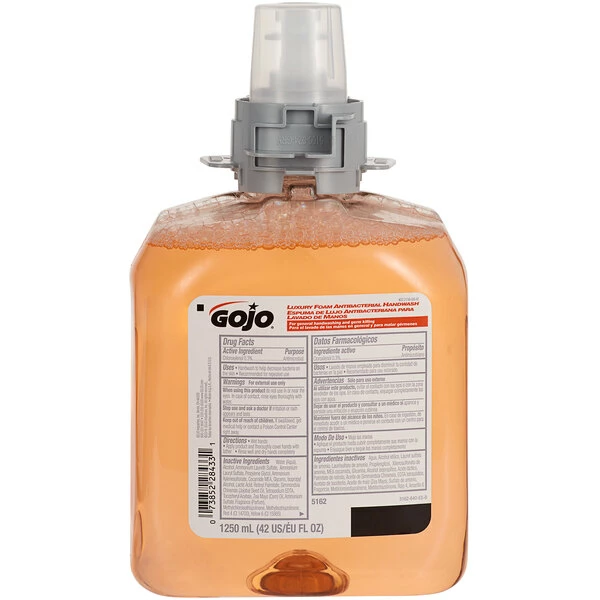 GOJO® 5162-04 FMX Luxury 1250 ML Fresh Fruit Foaming Antibacterial Hand Soap - 4/Case 2 GOJO® 5162-04 FMX Luxury 1250 ML Fresh Fruit Foaming Antibacterial Hand Soap - 4/Case - Image 2