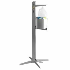 Controltek USA Controltek 565189 Shield 40 1/2" Pedal Activated Industrial Stainless Steel Hand Sanitizer Dispenser