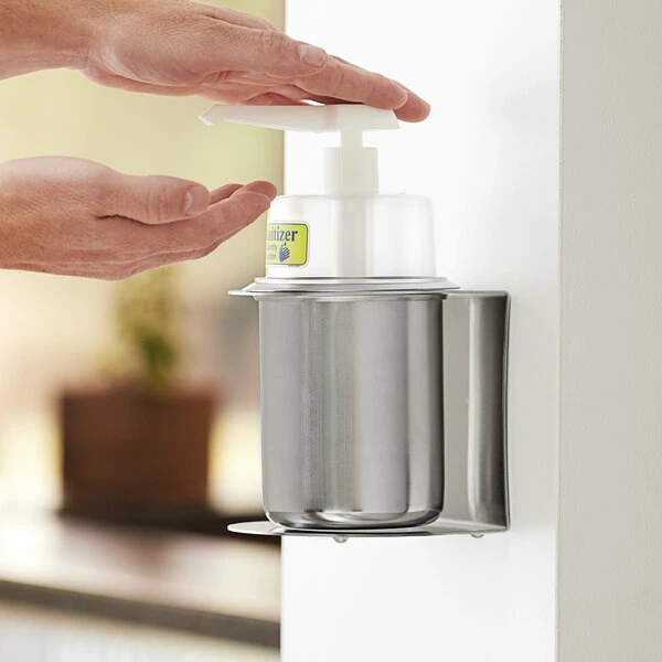 Steril-Sil CHS-1-DCHP 30 Oz. Stainless Steel Refillable Hand Soap / Sanitizer Dispenser 5 Steril-Sil CHS-1-DCHP 30 Oz. Stainless Steel Refillable Hand Soap / Sanitizer Dispenser - Image 5