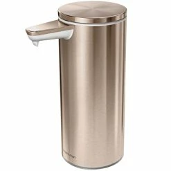 Simplehuman ST1046 9 Oz. Rose Gold Stainless Steel Soap / Sanitizer Dispenser With Touchless Sensor Pump