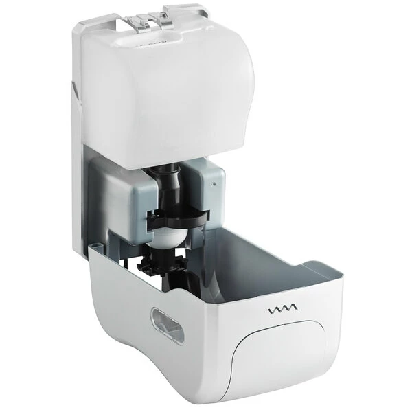 San Jamar SF970SS Summit Rely Silver Manual Foam Hand Soap And Sanitizer Dispenser - 5 3/16" X 4" X 8 7/8" 5 San Jamar SF970SS Summit Rely Silver Manual Foam Hand Soap And Sanitizer Dispenser - 5 3/16" X 4" X 8 7/8" - Image 5