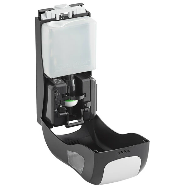 San Jamar SH970BKSS Summit Rely Black Hybrid Automatic Hand Soap, Sanitizer, And Lotion Dispenser - 5 1/2" X 4" X 12" 5 San Jamar SH970BKSS Summit Rely Black Hybrid Automatic Hand Soap, Sanitizer, And Lotion Dispenser - 5 1/2" X 4" X 12" - Image 5