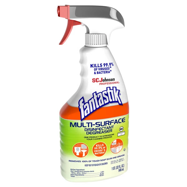 Fantastik® SC Johnson 311836 Fantastik® 32 Oz. Multi-Surface Disinfectant Degreaser 2 Fantastik® SC Johnson 311836 Fantastik® 32 Oz. Multi-Surface Disinfectant Degreaser - Image 2