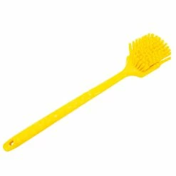 Carlisle 4051EC04 Sparta 20" Yellow Floating Utility / Pot Scrub Brush