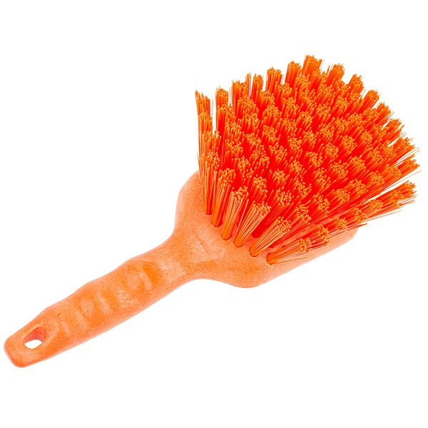 Carlisle 40541EC24 Sparta Spectrum 8" Orange General Clean Up / Pot Scrub Brush 1 Carlisle 40541EC24 Sparta Spectrum 8" Orange General Clean Up / Pot Scrub Brush