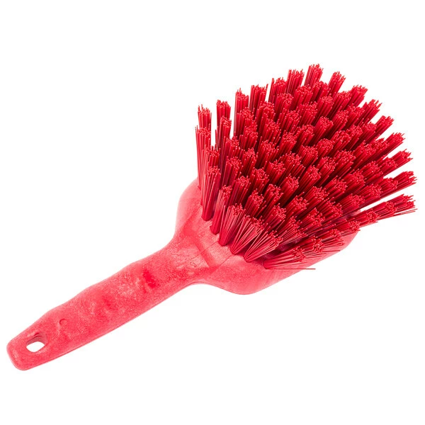Carlisle 40541EC05 Sparta Spectrum 8" Red General Clean Up / Pot Scrub Brush 1 Carlisle 40541EC05 Sparta Spectrum 8" Red General Clean Up / Pot Scrub Brush