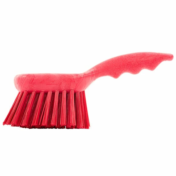 Carlisle 40541EC05 Sparta Spectrum 8" Red General Clean Up / Pot Scrub Brush 2 Carlisle 40541EC05 Sparta Spectrum 8" Red General Clean Up / Pot Scrub Brush - Image 2