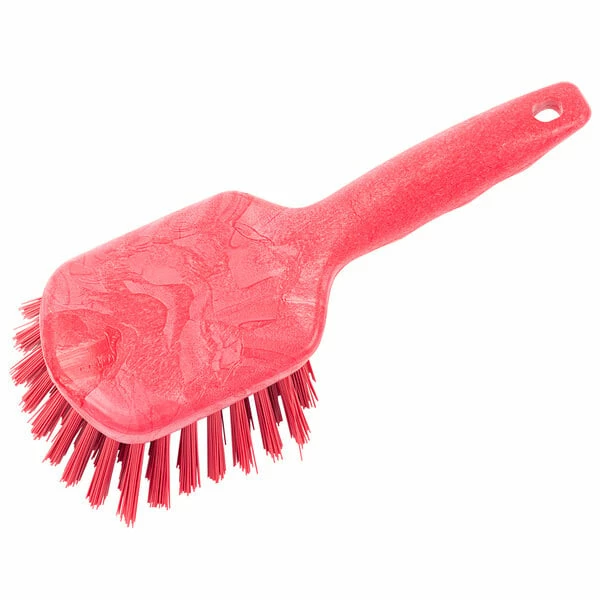 Carlisle 40541EC05 Sparta Spectrum 8" Red General Clean Up / Pot Scrub Brush 3 Carlisle 40541EC05 Sparta Spectrum 8" Red General Clean Up / Pot Scrub Brush - Image 3