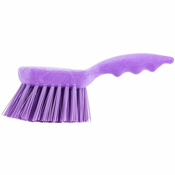 Carlisle 40541EC68 Sparta Spectrum 8" Purple General Clean Up / Pot Scrub Brush 2 Carlisle 40541EC68 Sparta Spectrum 8" Purple General Clean Up / Pot Scrub Brush - Image 2