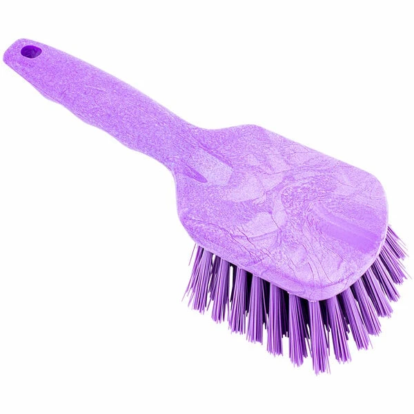 Carlisle 40541EC68 Sparta Spectrum 8" Purple General Clean Up / Pot Scrub Brush 3 Carlisle 40541EC68 Sparta Spectrum 8" Purple General Clean Up / Pot Scrub Brush - Image 3