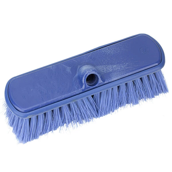Carlisle 40050EC14 Sparta Flo Thru 9 1/2" Blue Flagged Vehicle And Wall Cleaning Brush 1 Carlisle 40050EC14 Sparta Flo Thru 9 1/2" Blue Flagged Vehicle And Wall Cleaning Brush