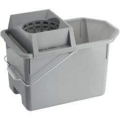 Rubbermaid FG619400STL 15 Qt. Gray Pail And Mop Strainer Combo -GOJO Sale Online 2177556