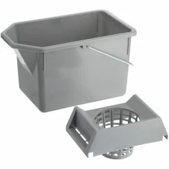 Rubbermaid FG619400STL 15 Qt. Gray Pail And Mop Strainer Combo -GOJO Sale Online 2177557