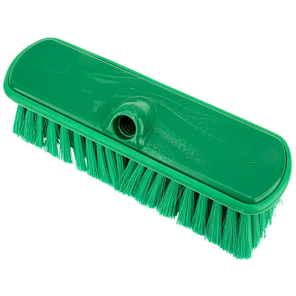 Carlisle 40050EC09 Sparta Flo Thru 9 1/2" Green Flagged Vehicle And Wall Cleaning Brush 2 Carlisle 40050EC09 Sparta Flo Thru 9 1/2" Green Flagged Vehicle And Wall Cleaning Brush - Image 2