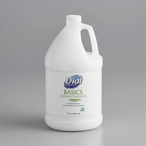 Dial® Dial DIA06047 Basics Hypoallergenic 1 Gallon Liquid Hand Soap Refill - 4/Case 2 Dial® Dial DIA06047 Basics Hypoallergenic 1 Gallon Liquid Hand Soap Refill - 4/Case - Image 2