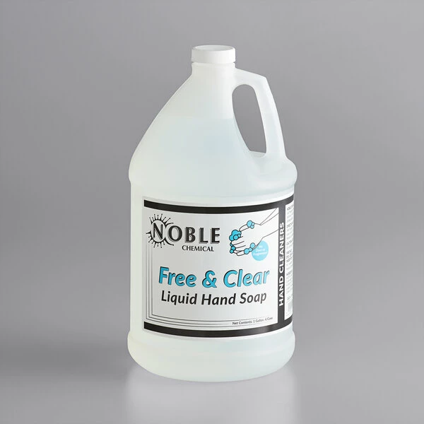 Noble Chemical 1 Gallon / 128 Oz. Free & Clear Liquid Hand Soap - 4/Case 2 Noble Chemical 1 Gallon / 128 Oz. Free & Clear Liquid Hand Soap - 4/Case - Image 2