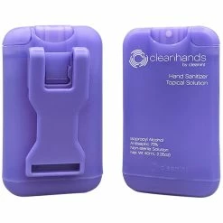 Cleanint, LLC Cleanint Cleanhands CH02RET-PUR Purple Clip-On Hand Sanitizer Dispenser - 2/Pack
