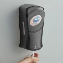 Dial® Dial DIA16626 FIT Universal Touch-Free 1 Liter Slate Hand Soap / Hand Sanitizer Dispenser