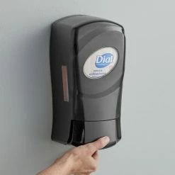 Dial® Dial DIA16619 FIT Universal Manual 1.2 Liter Slate Hand Soap / Hand Sanitizer Dispenser