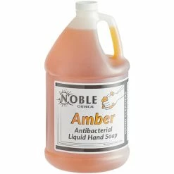 Noble Chemical 1 Gallon / 128 Oz. Amber Liquid Antibacterial Hand Soap -GOJO Sale Online 2202922