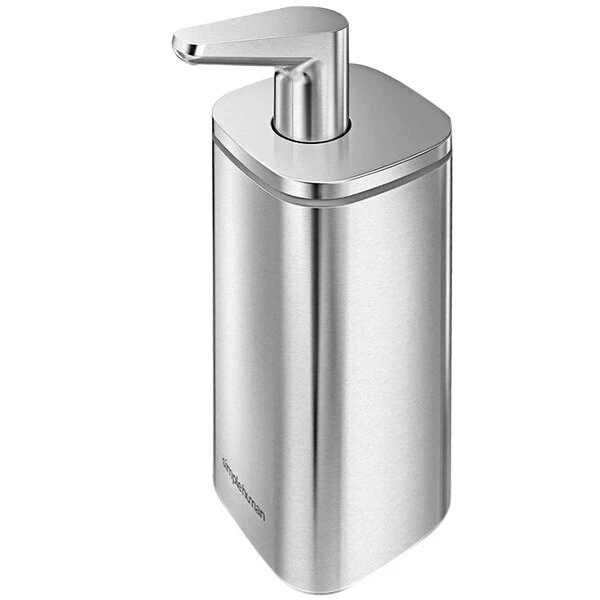 Simplehuman KT1183 10 Oz. Stainless Steel Pulse Pump Soap / Sanitizer Dispenser 1 Simplehuman KT1183 10 Oz. Stainless Steel Pulse Pump Soap / Sanitizer Dispenser
