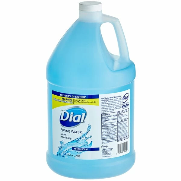 Dial® Dial DIA15926 Antibacterial 1 Gallon Spring Water Liquid Hand Soap 2 Dial® Dial DIA15926 Antibacterial 1 Gallon Spring Water Liquid Hand Soap - Image 2