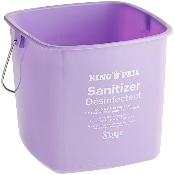 Noble Products King-Pail 6 Qt. Purple Allergen-Free Sanitizing Pail 2 Noble Products King-Pail 6 Qt. Purple Allergen-Free Sanitizing Pail - Image 2