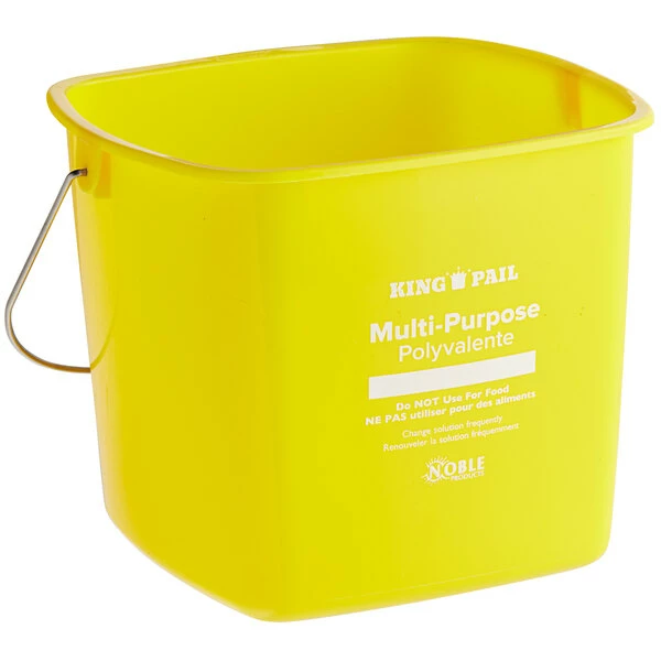 Noble Products King-Pail 6 Qt. Yellow Cleaning Pail 2 Noble Products King-Pail 6 Qt. Yellow Cleaning Pail - Image 2