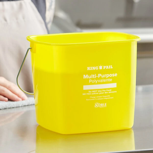 Noble Products King-Pail 6 Qt. Yellow Cleaning Pail 1 Noble Products King-Pail 6 Qt. Yellow Cleaning Pail
