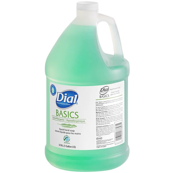 Dial® Dial DIA33809 Professional Basics 1 Gallon Hypoallergenic Liquid Hand Soap - 4/Case 2 Dial® Dial DIA33809 Professional Basics 1 Gallon Hypoallergenic Liquid Hand Soap - 4/Case - Image 2