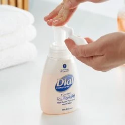 Dial® Dial DIA81075 Complete 7.5 Oz. Antibacterial Healthcare Personnel Hypoallergenic Foaming Hand Wash - 12/Case