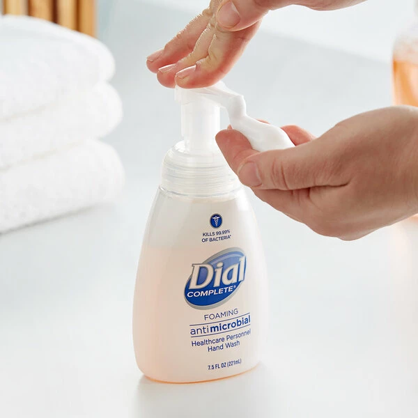Dial® Dial DIA81075 Complete 7.5 Oz. Antibacterial Healthcare Personnel Hypoallergenic Foaming Hand Wash - 12/Case 1 Dial® Dial DIA81075 Complete 7.5 Oz. Antibacterial Healthcare Personnel Hypoallergenic Foaming Hand Wash - 12/Case