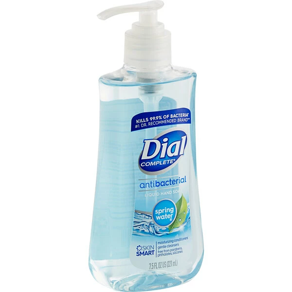 Dial® Dial DIA02670 Complete 7.5 Oz. Spring Water Antibacterial Liquid Hand Soap 2 Dial® Dial DIA02670 Complete 7.5 Oz. Spring Water Antibacterial Liquid Hand Soap - Image 2